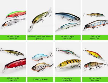 Minnow  Artificial Bait Tackle 175mm 27.7g quality fishing lures hard bait flaoting
