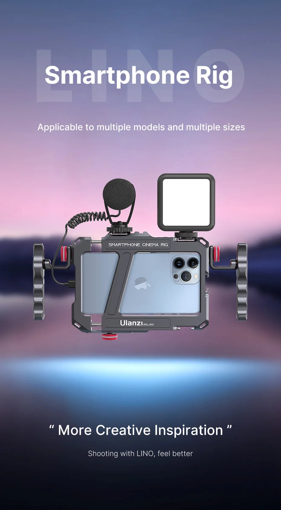 Phone Case Video Vlog Rig Handle For 5.4'' to 6.7'' iPhone X 11 12 13 14 Pro Max Android Phone Photography