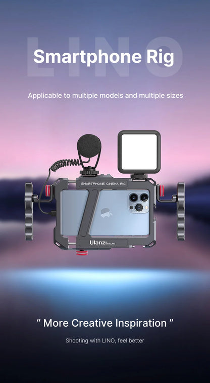 Phone Case Video Vlog Rig Handle For 5.4'' to 6.7'' iPhone X 11 12 13 14 Pro Max Android Phone Photography