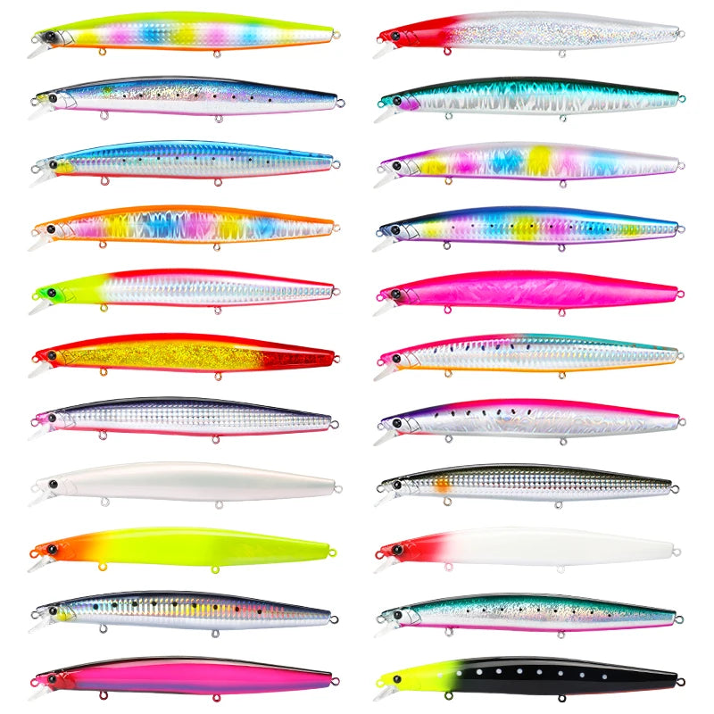Ultra-long Casting Floating Minnow 173mm 37.5g Saltwater Fishing Lure STINGER Artificial Large Hard Baits