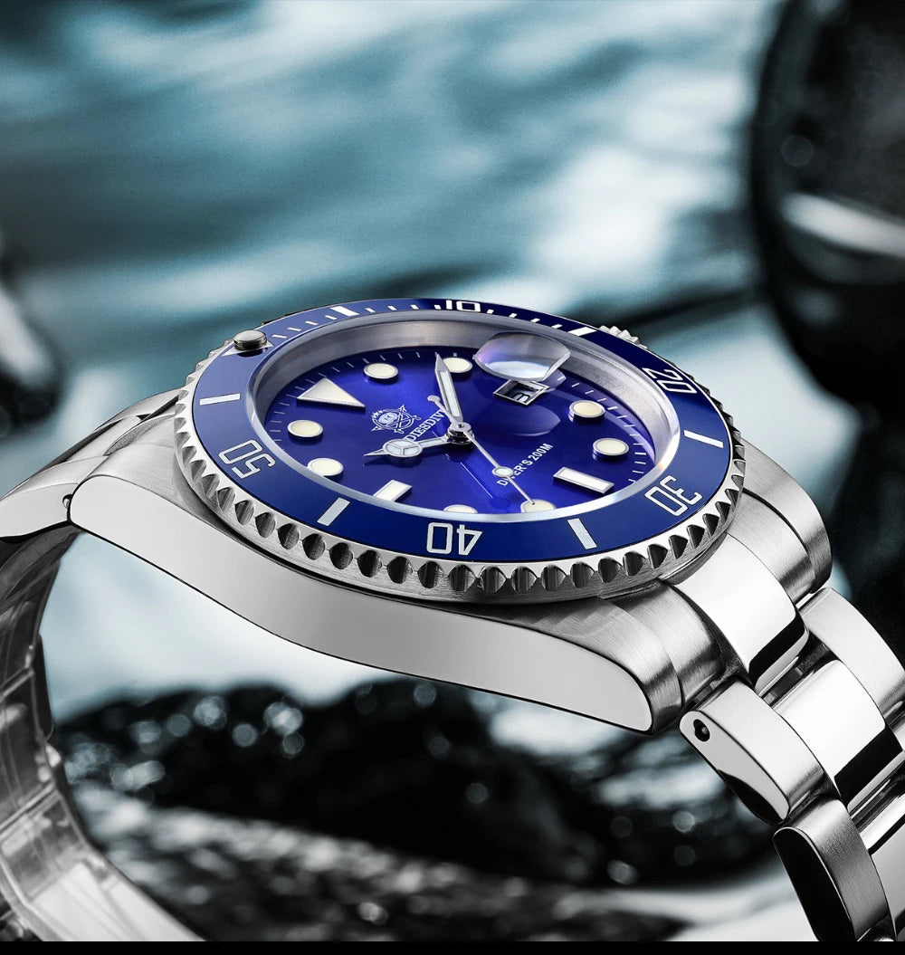 ADDIESDIVE 41mm Watch For Men 20Bar C3 Super Luminous reloj hombre Quartz watch relogio masculino Men Steel Waterproof Watches