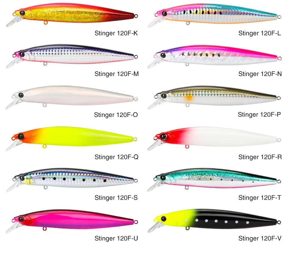 120F Ultra-long Casting Floating Saltwater Minnow 120mm 19g  Weight Artificial Bait