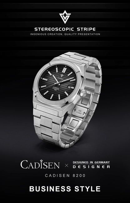 CADISEN Diver Watch Retro Luxury Sapphire MIYOTA 8215 German Designer Men Automatic Mechanical Watches 10Bar Waterproof Luminous