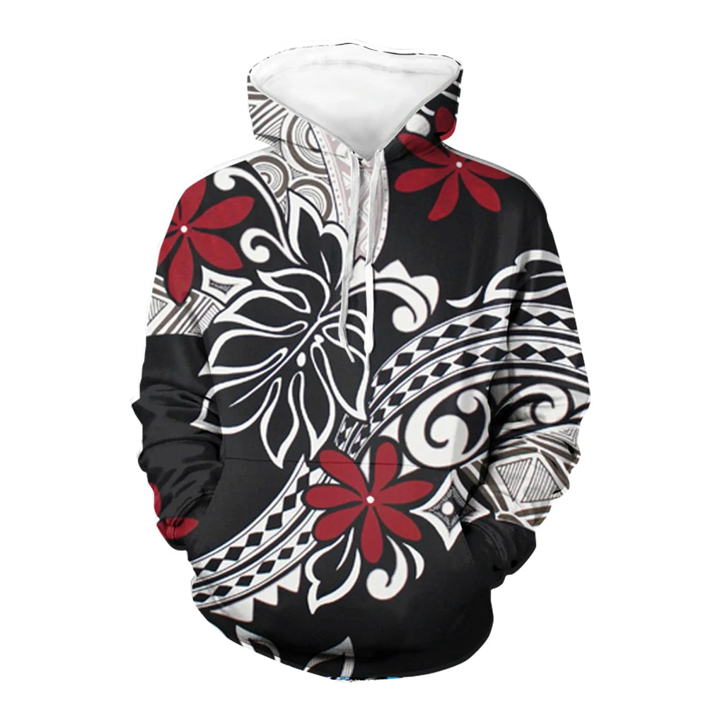 New Designer Sell Polynesian New Made Clothing Wholesale to Tribal  Print Poleron Mujer Hoodie Oversize Hoodies for Women