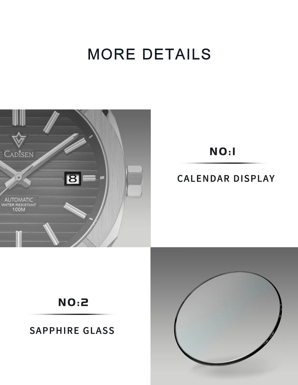 CADISEN Diver Watch Retro Luxury Sapphire MIYOTA 8215 German Designer Men Automatic Mechanical Watches 10Bar Waterproof Luminous