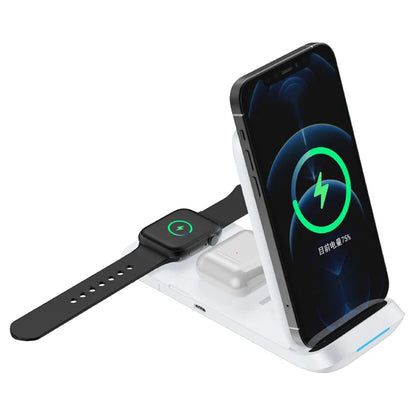 Portable Charger Oem 5w 7.5w 10w 15w Fast Wireless Charger for Phone 3 in 1 Fast Wireless Charging Dock