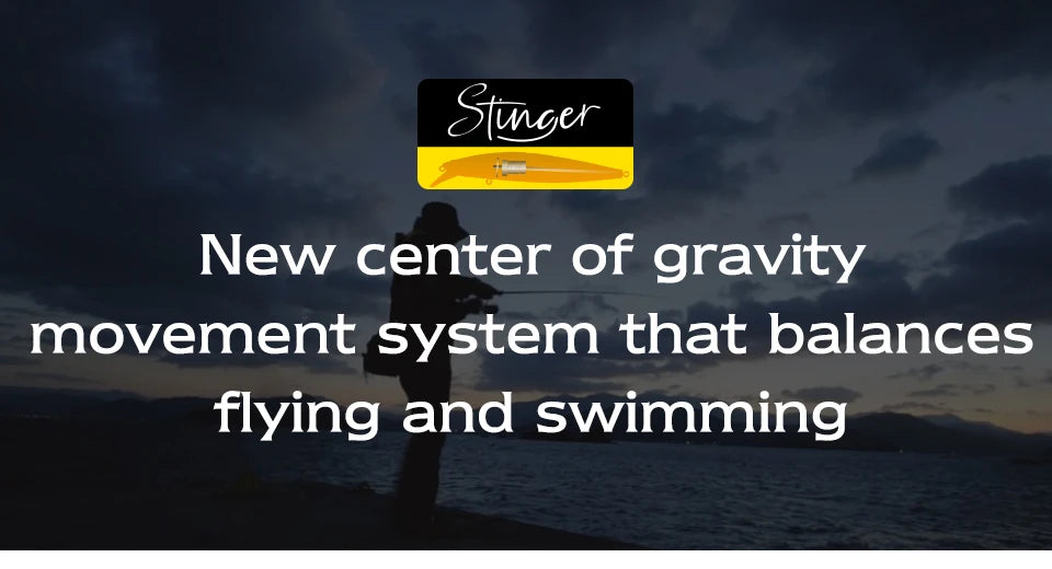 Floating Minnow 120mm 19g Long Casting Sea Fishing Lure STINGER  Center Of Gravity Hard Baits