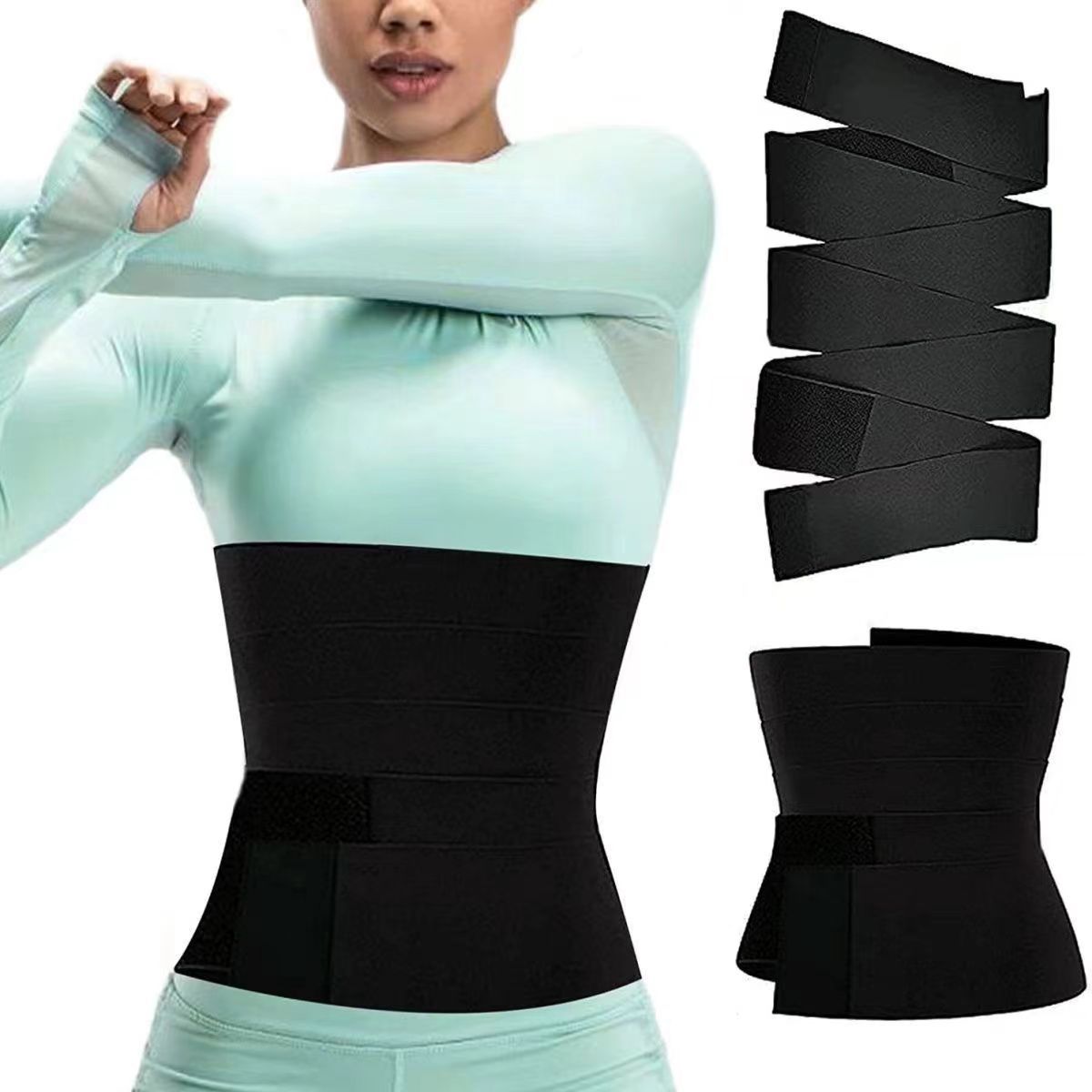 Wrapping thin waist and abdominal band for exercise, fitness, elastic bandage for yoga training, waist tightening