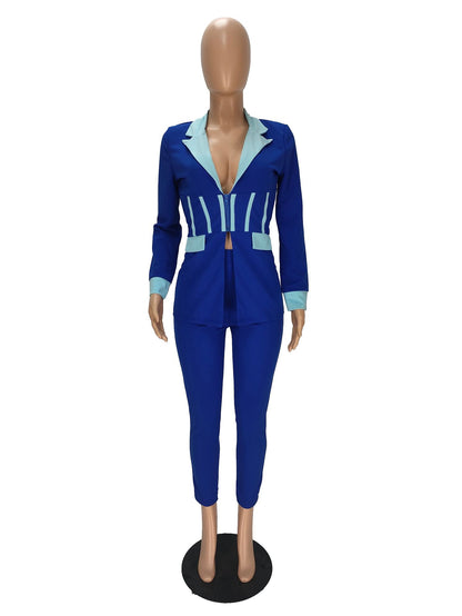 Elegant Suits  Women Corset Blazer and Legging Pants Matching Two 2 Piece Set Outfits Streetwear Lady Tracksuit