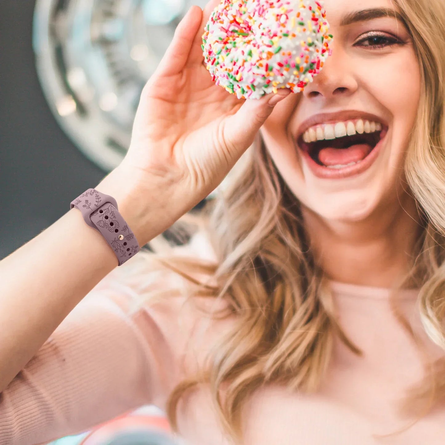 Floral Engraved Band for For Samsung Galaxy Watch 6/5/4/Active 2/5 Pro 45mm 40mm 44mm/Watch 6 4 Classic/Watch 3 41mm Strap