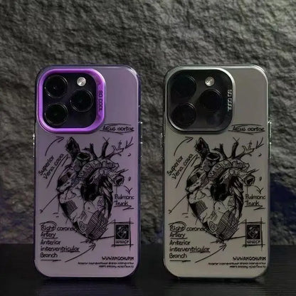 Creative Cardiovascular model Heart Medical Phone Case For iPhone 15 Pro Max 11 12 13 14 16 Pro XS XR 7 8 Plus Anti-drop Cover