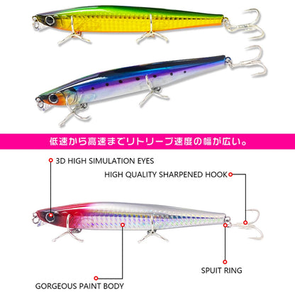 Lures Minnow Wobbler Long Casting Sinking Heavy Shot Artificial Hard Bait Fishing Accessories Decoy MN707