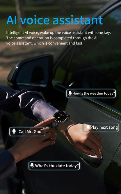 KUMI GT6 Pro 1.3" 360*360 AMOLED Smart watch 100+Sport Modes IP68 waterproof Bluetooth call Sleep Healthy Monitor for iOSAndroid