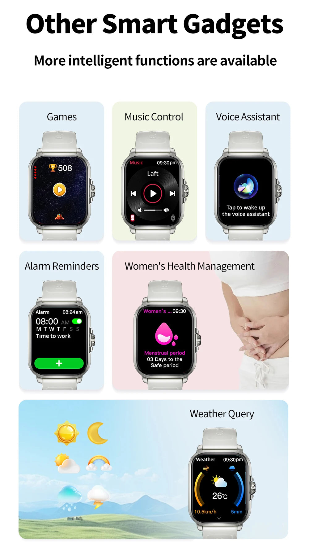 KUMI KU7 Meta 2.01″ High-definition Screen Smart Watch Bluetooth Call Heart Rate Measurement Oximetry Offline Intelligent Voice