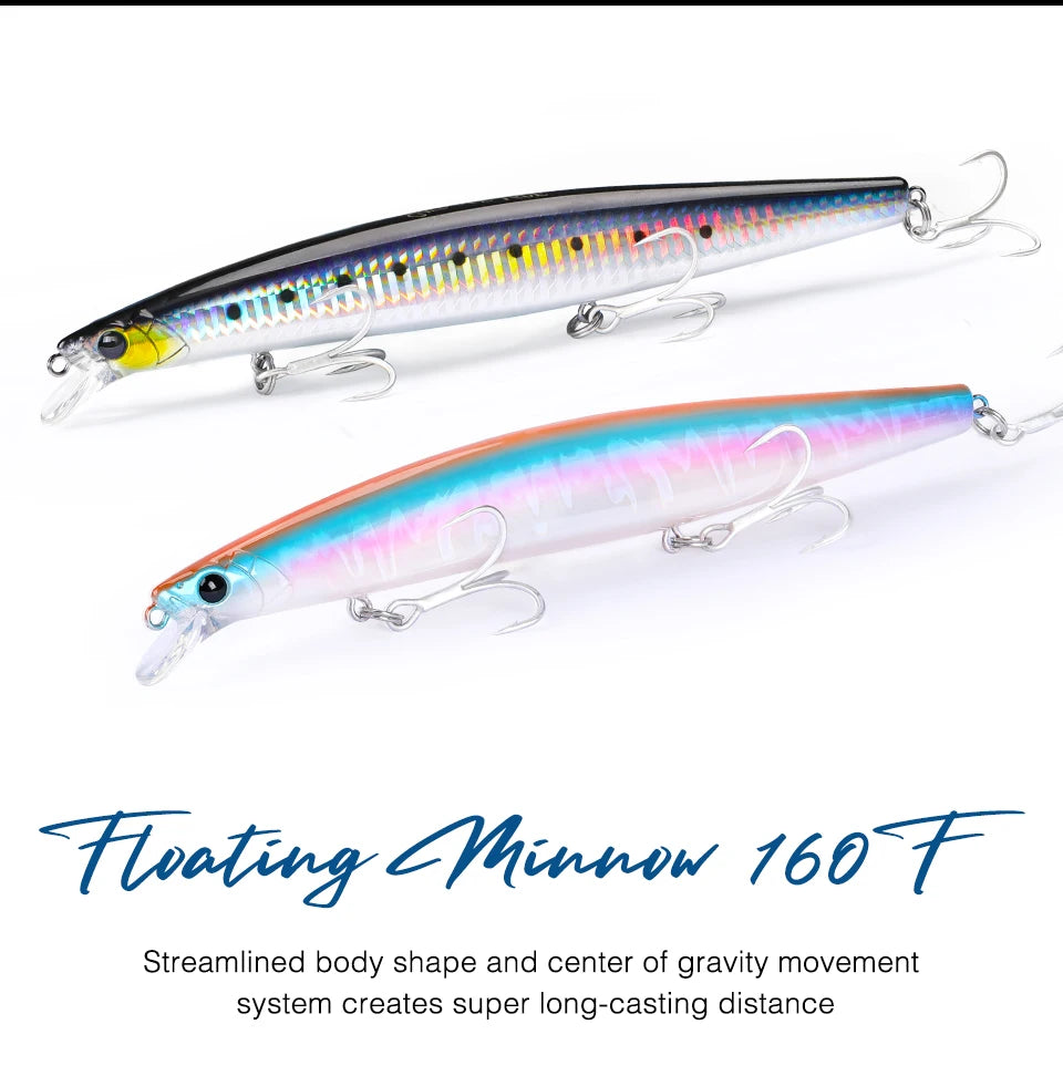 Floating Minnow Fishing Lure STINGER 163mm 31g Long Casting Artificial Seabass Saltwater Large Hard Baits