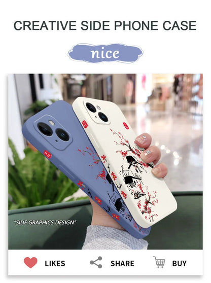 Field Wind Phone Case For iPhone 17 Air 16E 16 15 14 13 12 11 X XR XS SE2 SE2020 8 7 6 6S Plus Pro Max Mini Silicone Cover