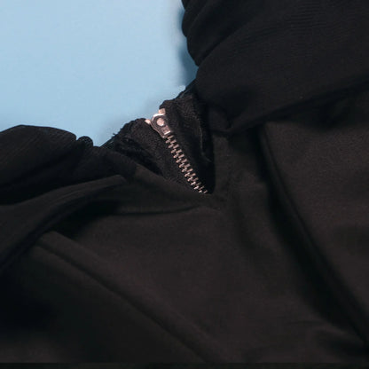 Slimming Mesh Splice Bum Covering Visibility Elastic Off-Shoulder 2-Piece Set European And American Style