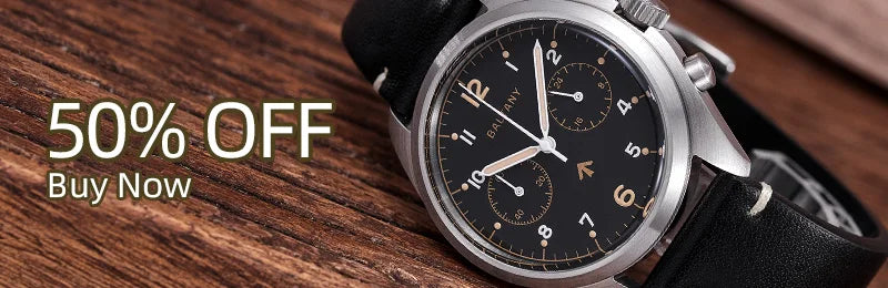 Baltany 2025 new military 39mm men's quartz chronograph VK61 sapphire stainless steel waterproof 10Bar luminous reloj hombre