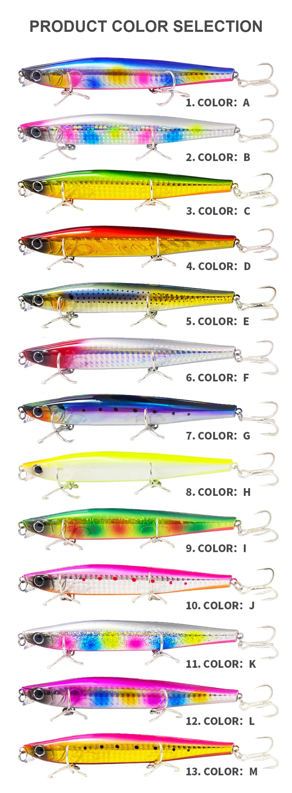 Lures Minnow Wobbler Long Casting Sinking Heavy Shot Artificial Hard Bait Fishing Accessories Decoy MN707