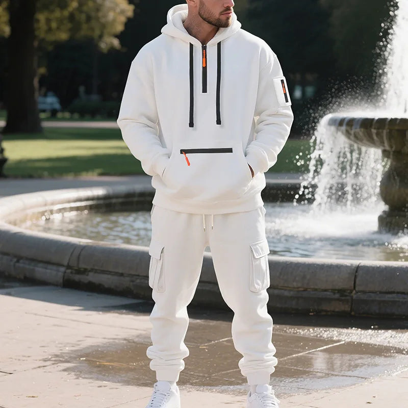 Men's Tracksuits 2 Piece Long Sleeve Athletic Full Zip Sweatsuits Jogging Suit Set Casual Outdoor Streetwear Sport Tracksuit Set