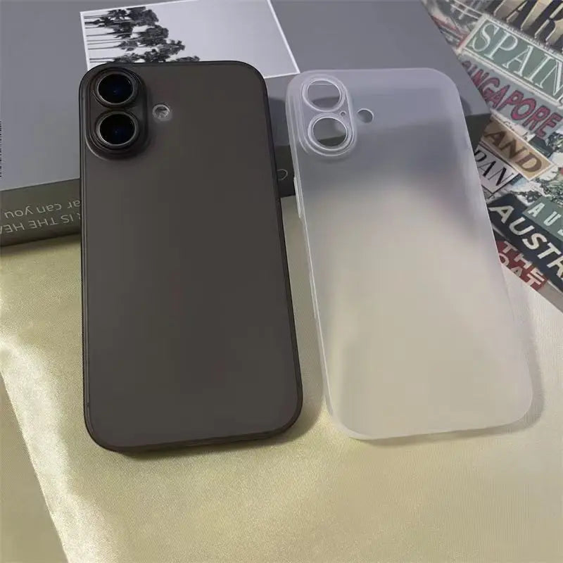 Ultra Thin PP Hard Case for iPhone 17 16 15 14 13 12 mini 11 Pro X XR XS Max 16E 7 8 Plus SE Translucent Shockproof Slim Cover