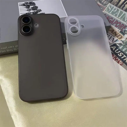 Ultra Thin PP Hard Case for iPhone 17 16 15 14 13 12 mini 11 Pro X XR XS Max 16E 7 8 Plus SE Translucent Shockproof Slim Cover