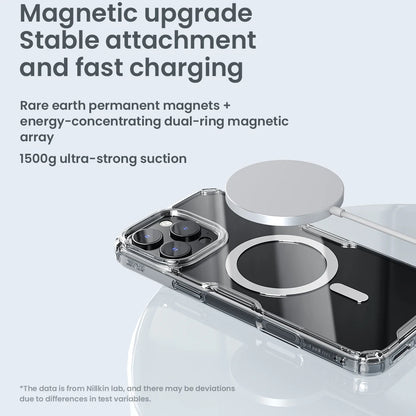 NILLKIN for IPhone 17 Pro Max 16 Pro Max 17 Air 15 Pro 14 Pro Max 14 Pro MagSafe Magnetic Transparent Soft Silicone Phone Case