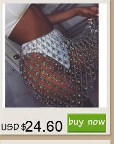 Clothes metal sequin crop top women clothing summer cropped halter tank top hotwife nightclub party tops rave outfits