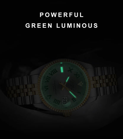 CADISEN 38MM Men's Automatic Mechanical Watch Luxury AR Sapphire Glass Waterproof Stainless Steel MIYOTA 8215 Men Wristwatch