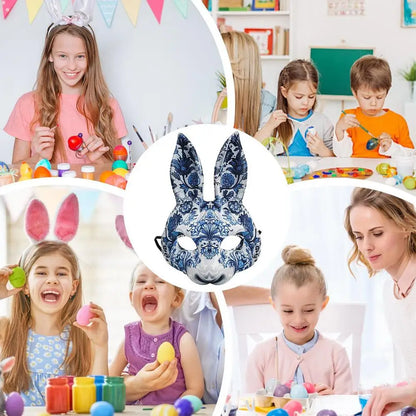 Masquerade Masque for Women Creative Halloween Half Face Bunny Masque Cosplay Costume Supplies Facial Cover for Easter Decor