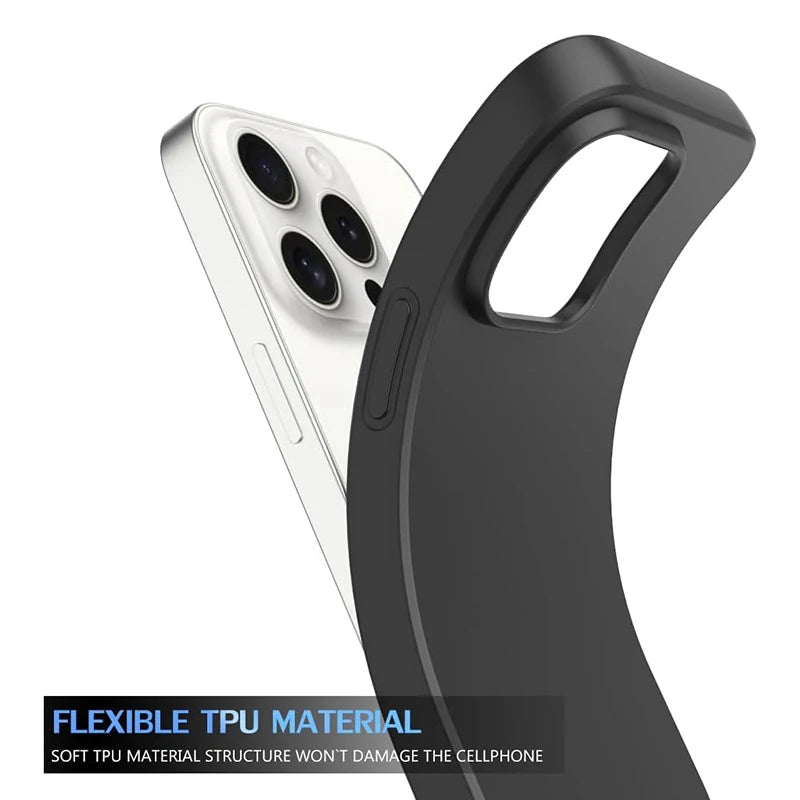 Ultra Thin Matte Silicone Case for iPhone 17 Air 16 15 14 13 12 Mini 11 X S Max XR Cover for iPhone 16E 16 15 14 7 8 Plus SE 2 3