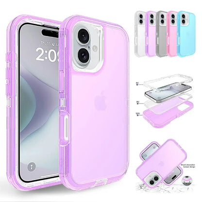 For iPhone 17 16E 15 14 16 PLUS 11 17 Pro MAX MINI 17 Air Phone Case Heavy Duty Hybrid Rugged Shockproof Armor Hard Cover