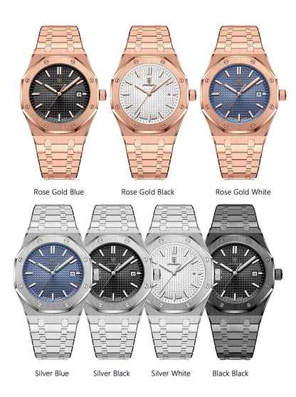 POEDAGAR Original Luxury Man Watch Date Luminous Waterproof Stainless Steel Men Wristwatch Fashion Business Quartz Men's Watches