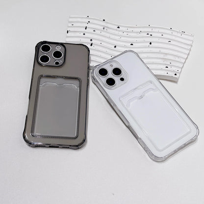 For iPhone 17 16 15 14 13 12 11 Pro Xs Max Air 16e XR 7 8 6 6s Plus SE 2020 2022 Case Clear ID ATM Card Slot Protection Cover