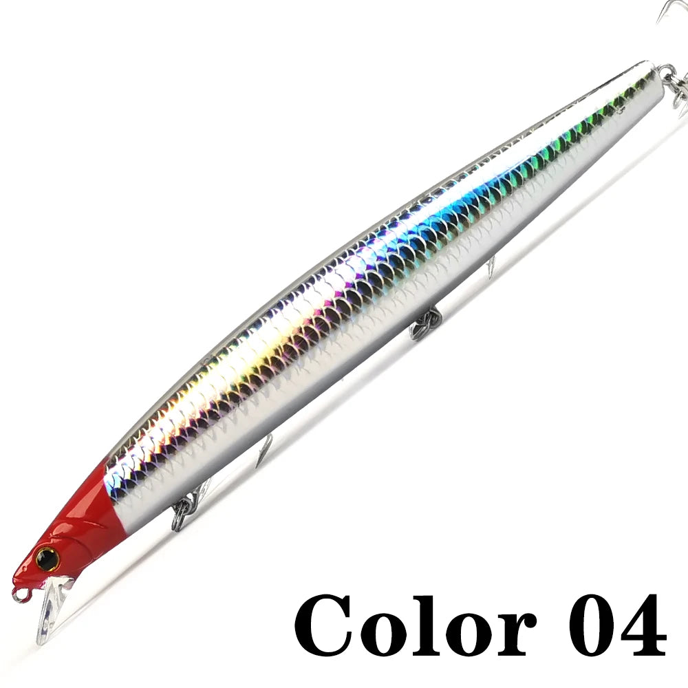 32.5g 163F Sea Floating Minnow Fishing Lure 163mm Tungsten  Weight Saltwater Hard Baits For Pike Sea Artificial Bait Tackle