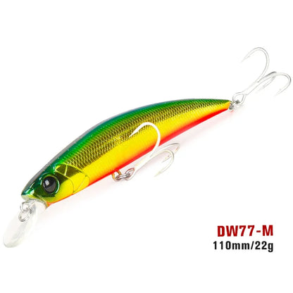 Sinking Minnow 110S DW77 110mm 22g Long Casting Fishing Lure Large Trout Seabass Sea Fishing Hard bait