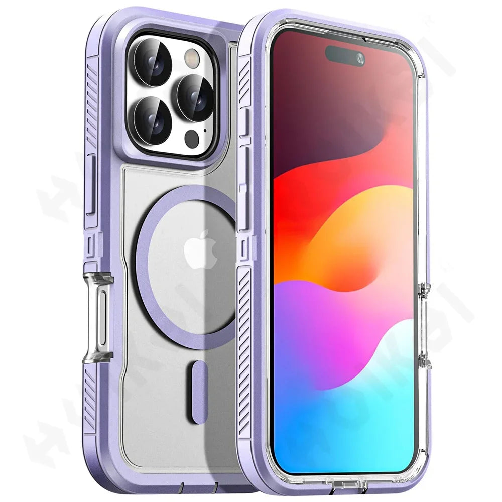 Case For iPhone 17 16 15 14 13 12 11 Pro XR Max Plus Heavy Duty Shockproof Anti-Scratch Rugged Protective with Kickstand Cover