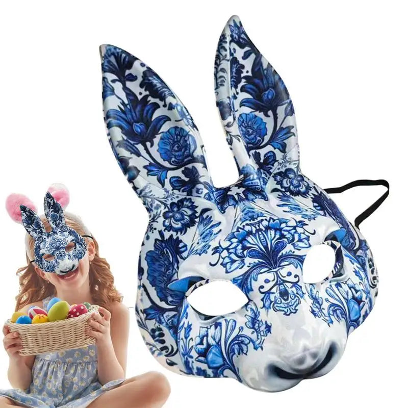 Masquerade Masque for Women Creative Halloween Half Face Bunny Masque Cosplay Costume Supplies Facial Cover for Easter Decor
