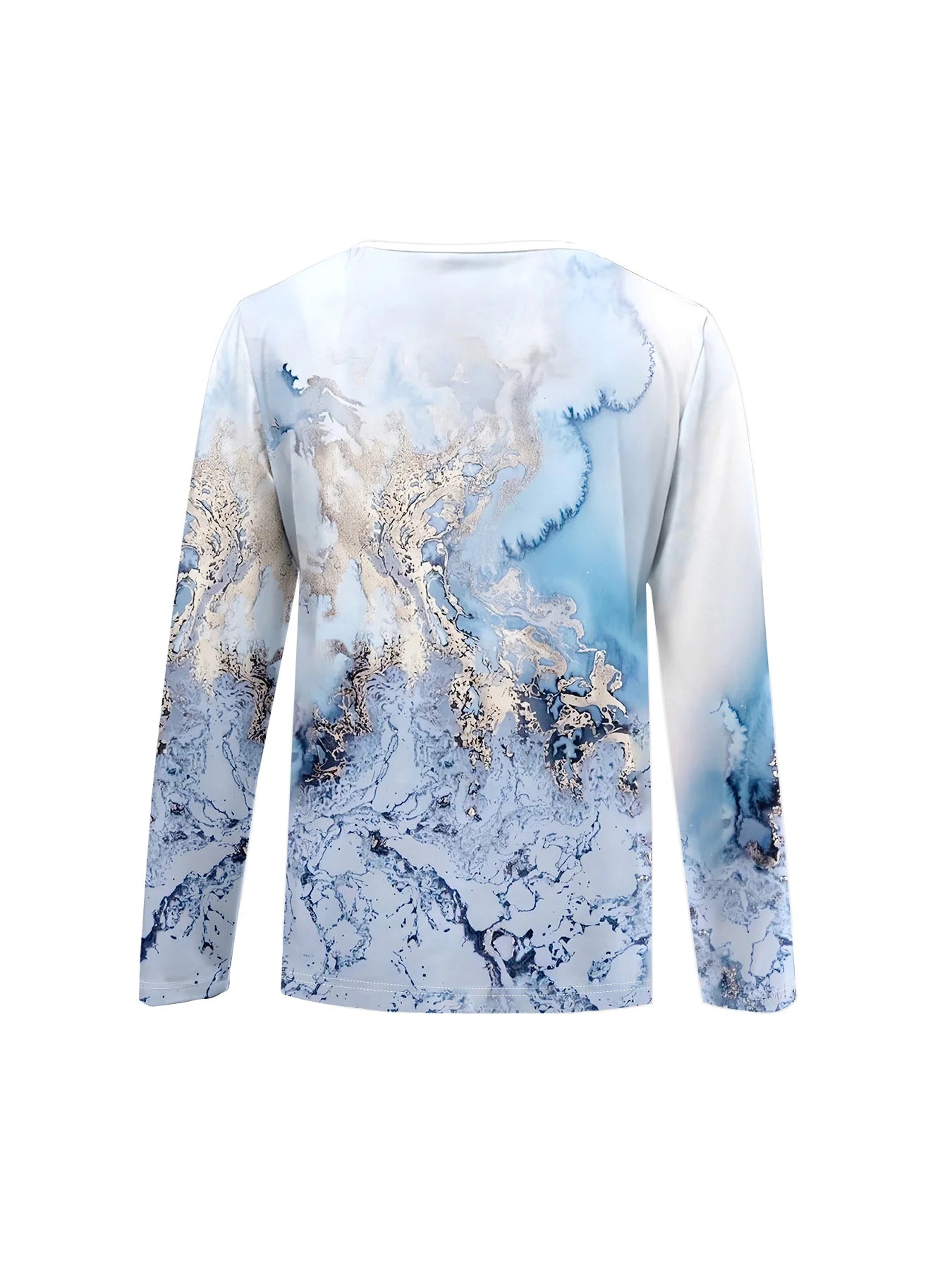 Summer new fashion 2025 women's casual long-sleeved printed T-shirt