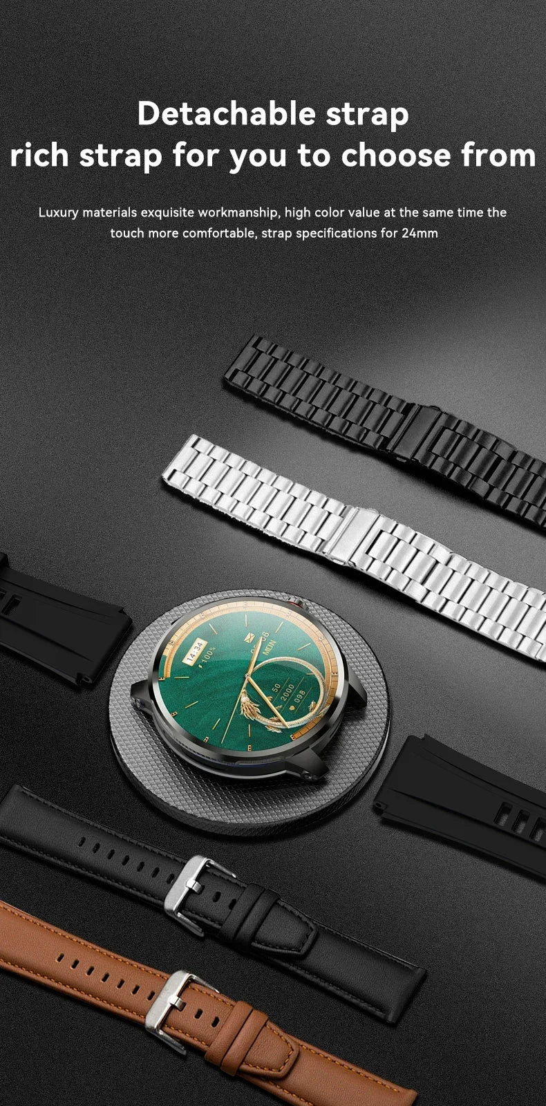 Full Network GPS WIFI Smart Watch Men 8GB+128GB RAM 1.95 inch AMOLED Screen 900W Camera Google APPS Smartwatch Android 9.0