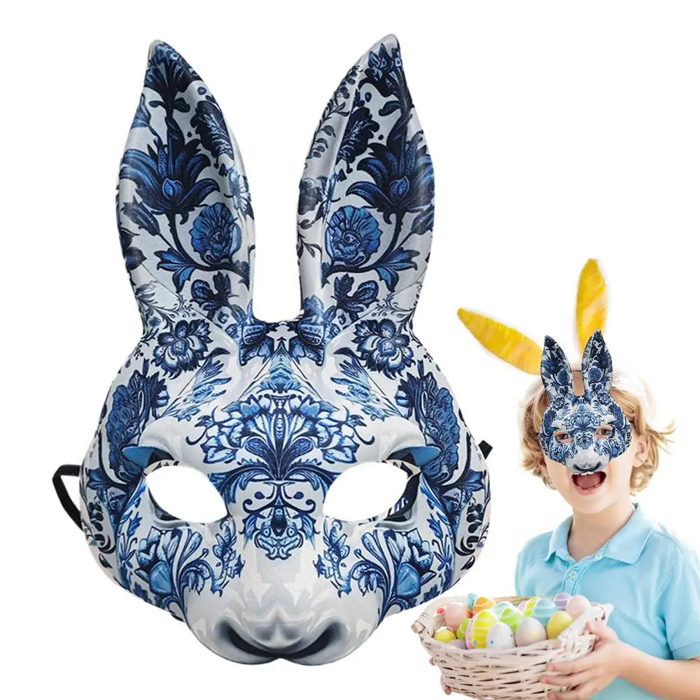 Masquerade Masque for Women Creative Halloween Half Face Bunny Masque Cosplay Costume Supplies Facial Cover for Easter Decor