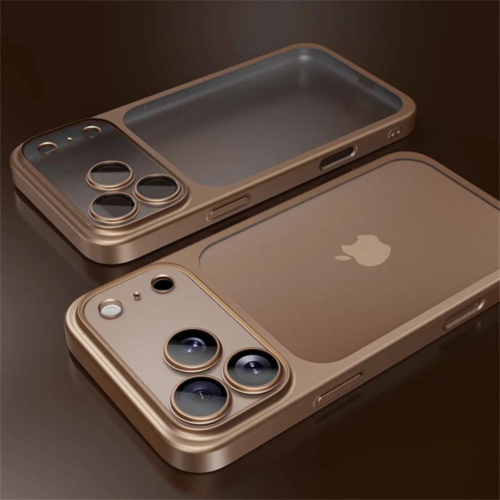 Luxury Original Matte Clear Frosted Phone Case For iPhone 17 16 15 14 13 12 11 Pro Max Air Lens Protection Shockproof Back Cover