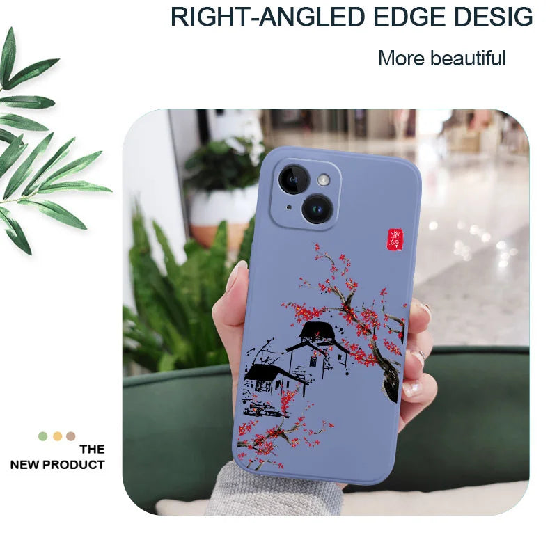 Field Wind Phone Case For iPhone 17 Air 16E 16 15 14 13 12 11 X XR XS SE2 SE2020 8 7 6 6S Plus Pro Max Mini Silicone Cover