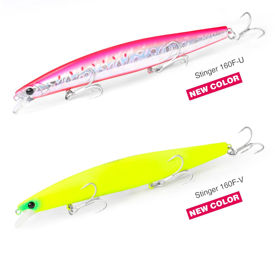 Floating Minnow Fishing Lure DW110 STINGER 163mm 31g Sea Fishing Hard Bait Piura Seabass Baits