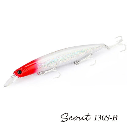 Sinking Minnow Fishing Lure SCOUT 130mm 24g Long Casting Seabass Flounder Artificial Large Sea Fishing Hard Baits