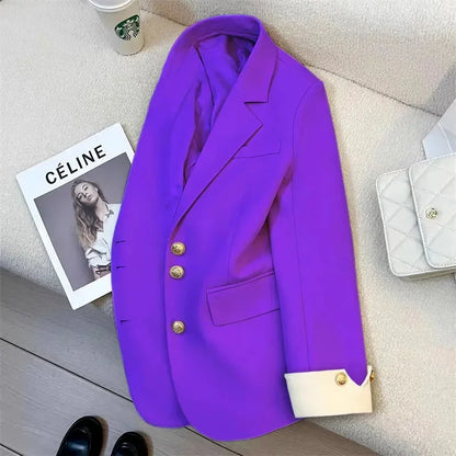 New Women Suit Coat Elegant Sports Casual Blazer Korean Fashion Jacket Spring Autumn 12 Color Office Ladies Clothing Basic Coat