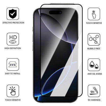 Tempered Glass Screen Protectors for IPhone 17/17 Air/17 Pro/17 ProMax 9H Hardness Tempered Films with Dustproof Hole