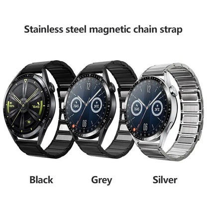 Watch Strap Magnetic Metal Band For Amazfit Bip 3 3Pro GTR 3 4 GTS 2 3 4 4mini Stainless Steel For Huawei GT2 Pro GT3