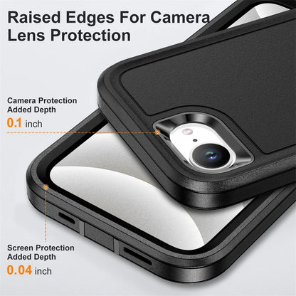 For iPhone 17 16e 16 15 14 13 12 11 Pro Max 2025 Heavy Duty Shockproof Anti-Scratch Rugged Protective with Kickstand Cover