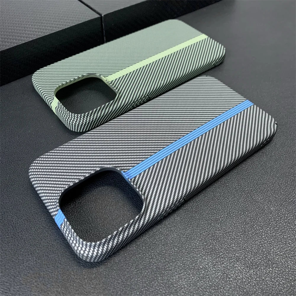Luxury Contrast Carbon Fibre Pattern Matte Phone Case For iPhone 17 16 15 11 12 13 14 Pro Max Ultra Thin Hard Shockproof Cover